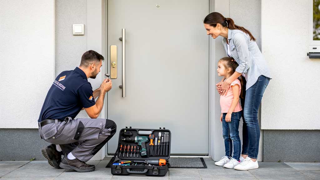 Schlüsseldienst Bernhausen öffnet eine Wohnungstür